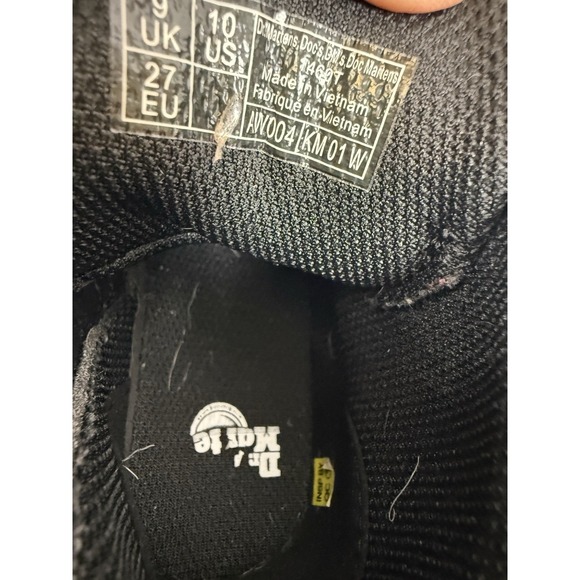 Dr. Martens Doc 1460 Combat Boots Youth Size 10C Black Leather Side Zip - Picture 9 of 10